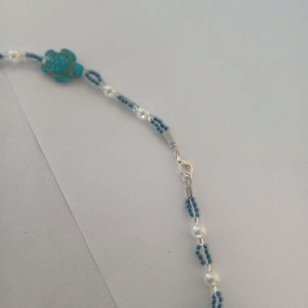 Turquoise Turtle & Starfish Necklace - Picture 3 of 8